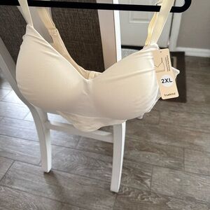 2XL White Wireless Comfort Bra